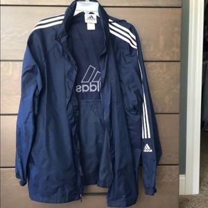 Adidas men’s windbreaker, navy, large